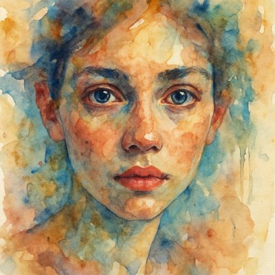 Watercolor Portrait Art Style 1