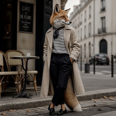 animal standing in natural pose — Parisian Chic Fashion Style