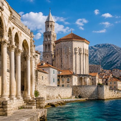 wide landscape with natural scenery — Croatian Art Style
