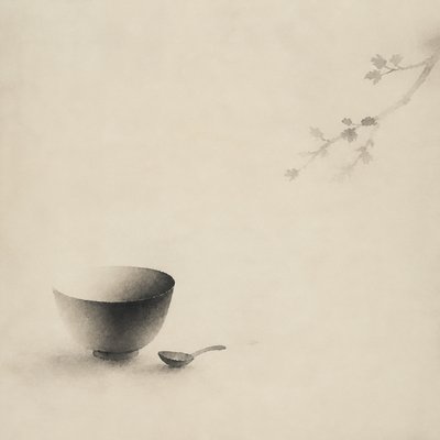 still life with everyday objects — Negative Space Art Style