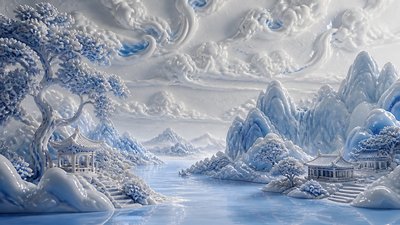 sweeping panoramic landscape with a dramatic sky