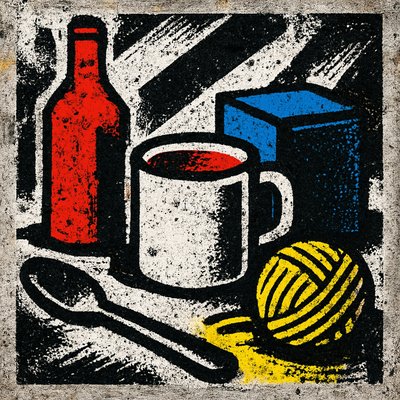 still life with everyday objects