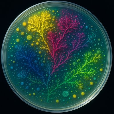 Bacteriological Agar Art Style Transfer Example