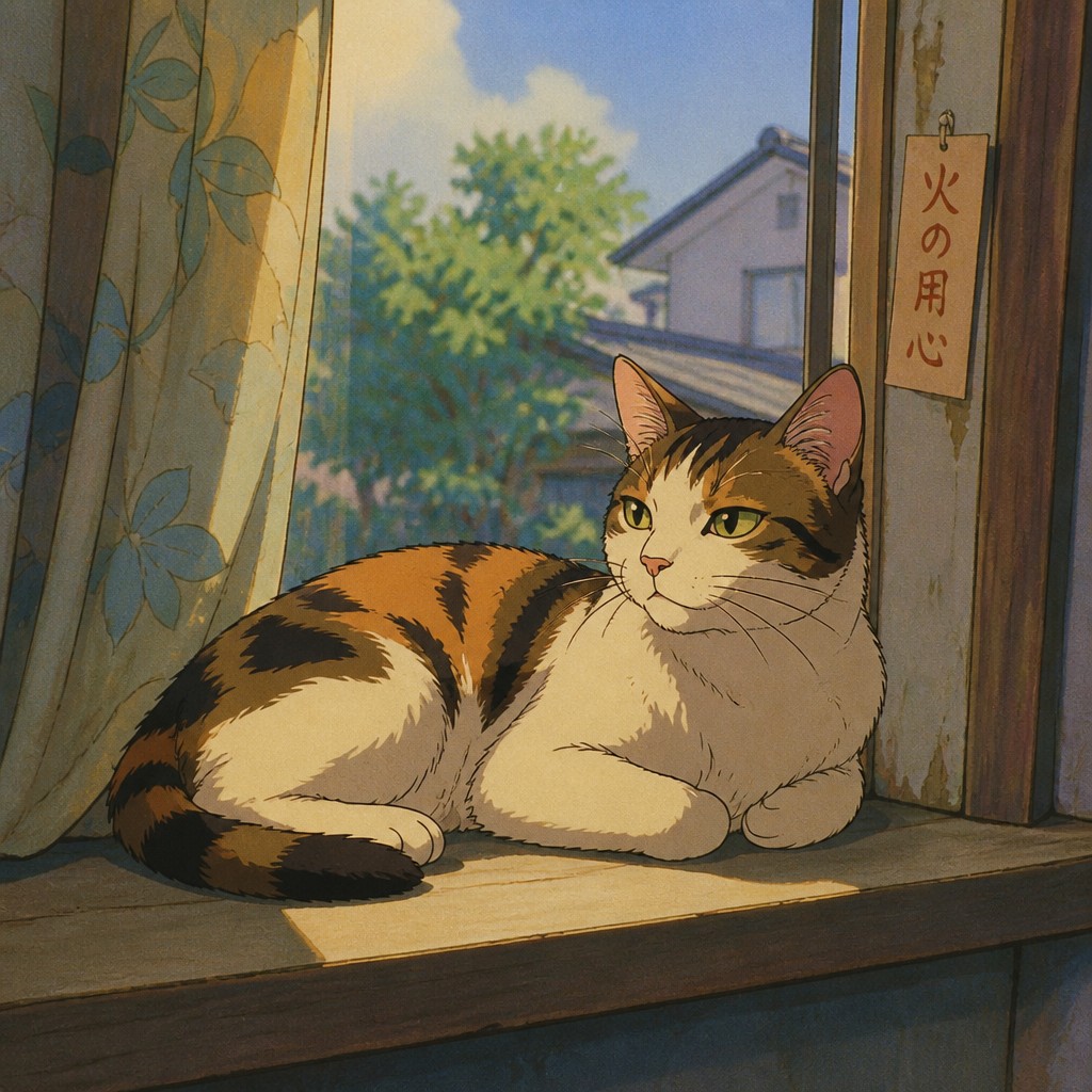 a cat lounging in a sunlit window