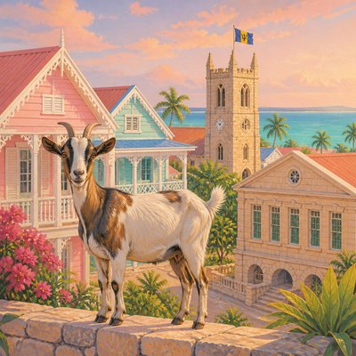 animal standing in natural pose — Barbadian Art Style