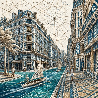 Marshallese Art Style Style Transfer Example