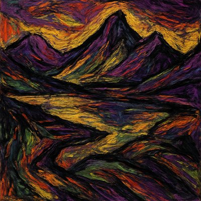 serene landscape with mountains and water