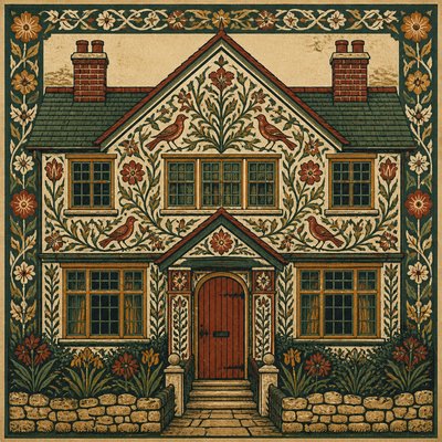 house with front view — Arts and Crafts Style