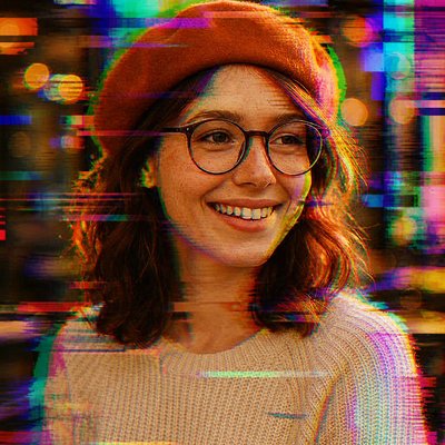 Glitch Art Style Style Transfer Example