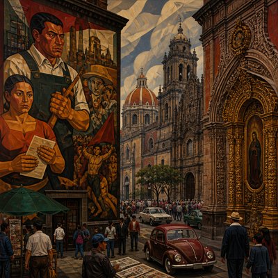 urban street with city activity