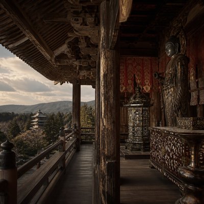 wide landscape with natural scenery — Nara Art Style