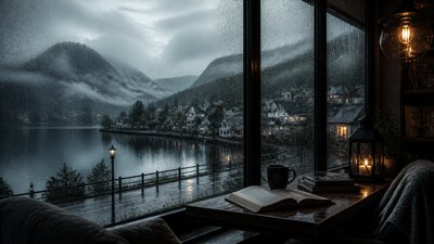 sweeping panoramic landscape with a dramatic sky