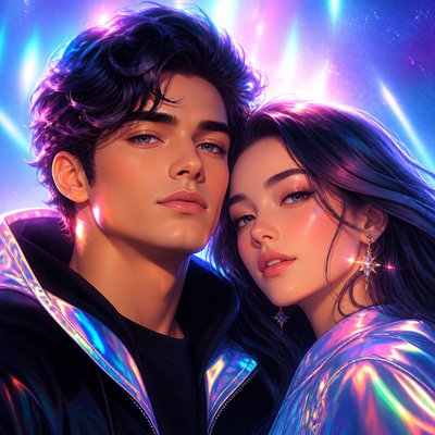 portrait of two people together