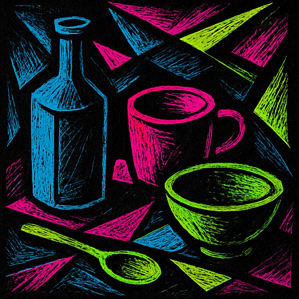 still life with everyday objects