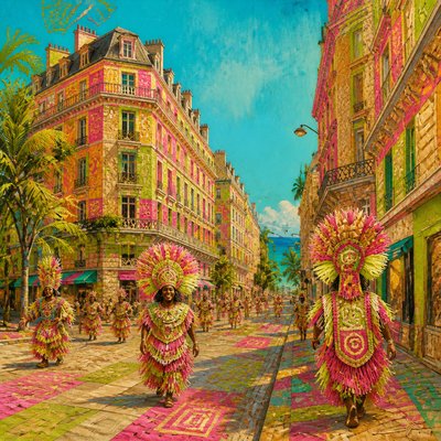 Bahamian Art Style Style Transfer Example