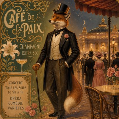 animal standing in natural pose — Belle Époque Art Style