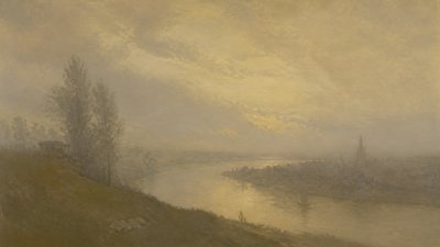 sweeping panoramic landscape with a dramatic sky