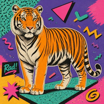 animal standing in natural pose — 90s Retro Aesthetic