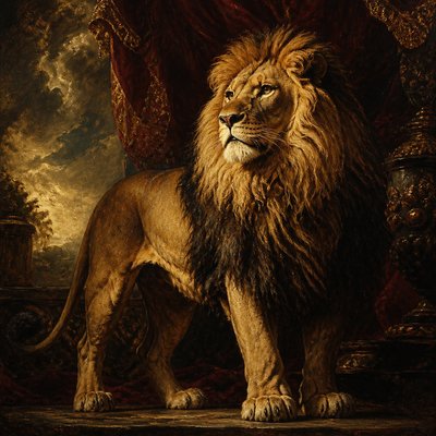animal standing in natural pose — Baroque Art Style