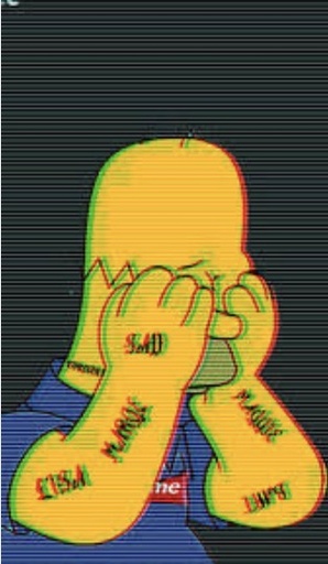 Glitch Art with Cartoon Illustration