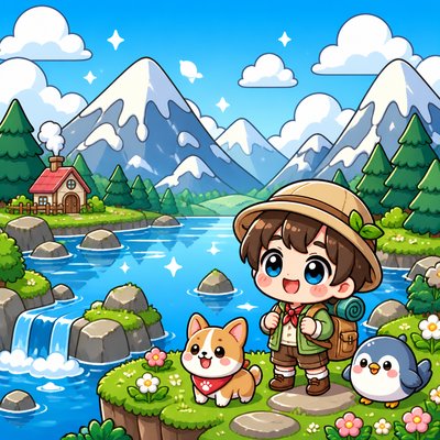 serene landscape with mountains and water
