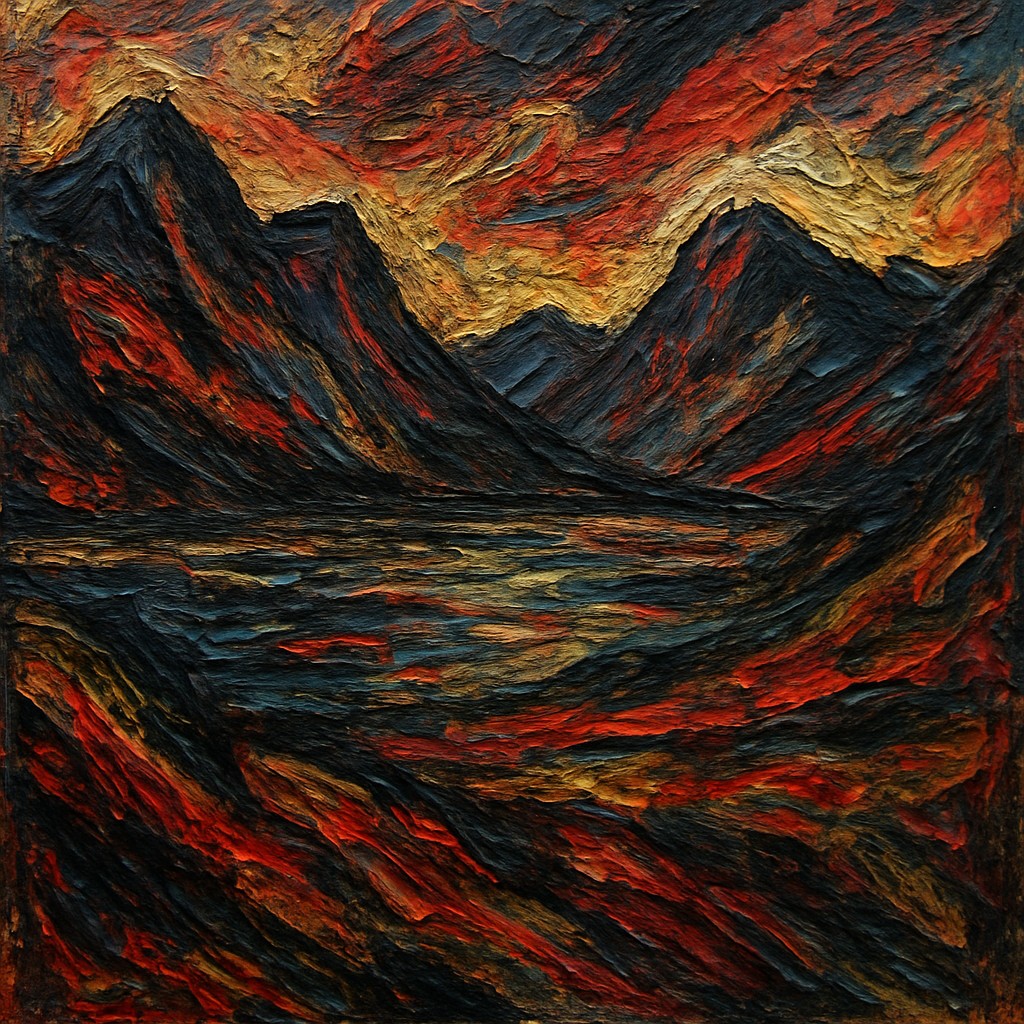 serene landscape with mountains and water