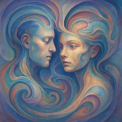 portrait of two people together