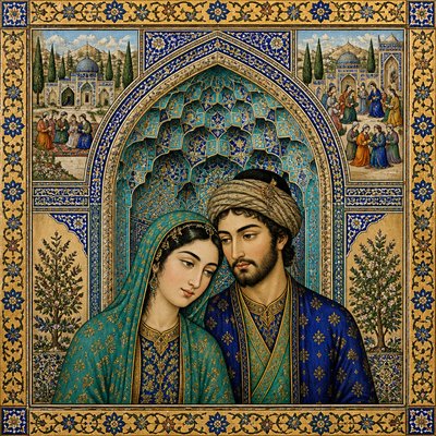 portrait of two people together