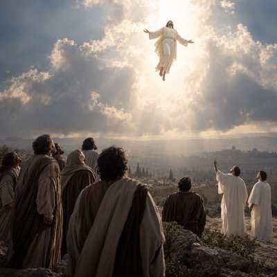 Acts 1:6-11 JUB
(6)  ¶ Then those that were come together asked of him, saying, Lord, wilt thou at this time restore again the kingdom to Israel?
(7)  And he said unto them, It is not for you to know the times or the seasons, which the Father has put under his authority only.
(8)  But ye shall receive the virtue of the Holy Spirit which shall come upon you, and ye shall be witnesses unto me both in Jerusalem and in all Judaea and in Samaria and unto the uttermost part of the earth.
(9)  And when he had spoken these things, while they beheld, he was taken up; and a cloud received him out of their sight.
(10)  And while they looked steadfastly toward heaven as he went up, behold, two men stood by them in white apparel,
(11)  who also said, Ye men of Galilee, what do ye stand gazing at up into heaven? This same Jesus, who is taken up from you into heaven, shall so come in like manner as ye have seen him go into heaven.

