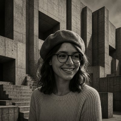Brutalist Architecture Art Style Transfer Example