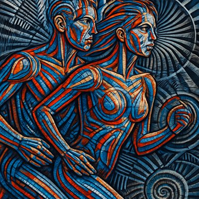 portrait of two people together