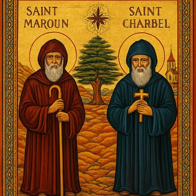 a painting of saint marquin and saint chabel