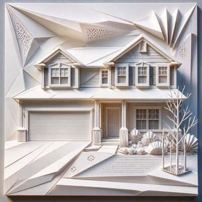 Architectural Origami Narrative Style Transfer Example