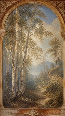 a serene birch forest in soft morning light, no people, no text