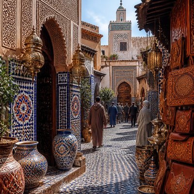 urban street with city activity
