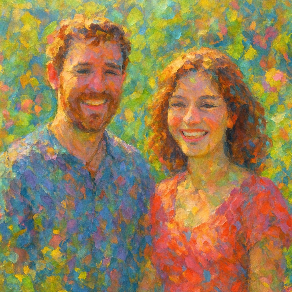 portrait of two people together
