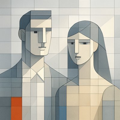 portrait of two people together