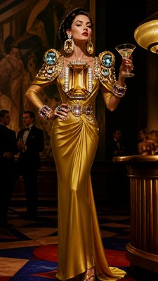 full-length portrait of an elegant figure