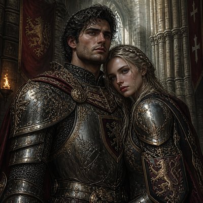 portrait of two people together — Knightcore Aesthetic