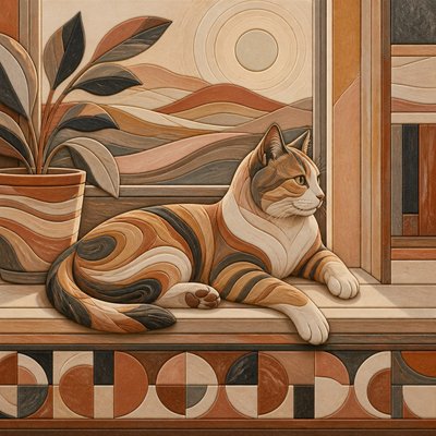 a cat lounging in a sunlit window