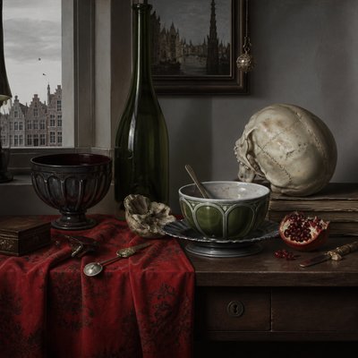 still life with everyday objects — Belgian Art Style