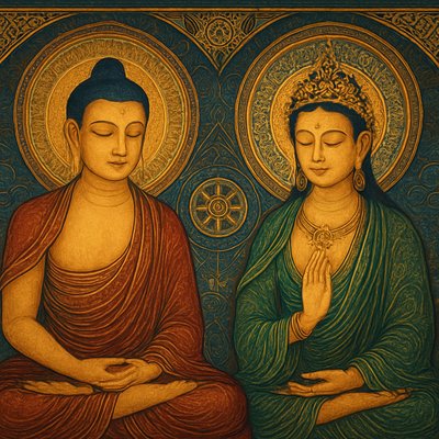 portrait of two people together