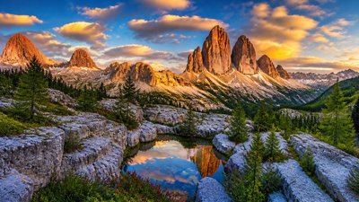 sweeping panoramic landscape with a dramatic sky