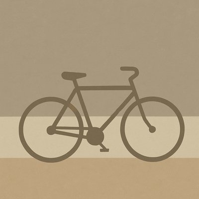 bicyle resting against a wall