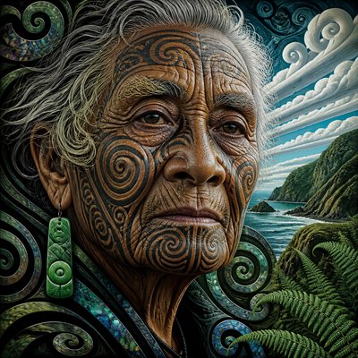 close-up portrait of an elderly person with expressive weathered features