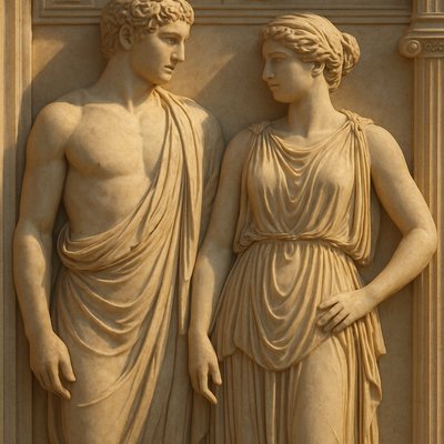 portrait of two people together