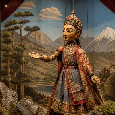 wide landscape with natural scenery — Puppet Art Style