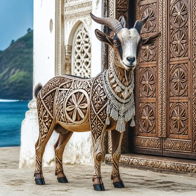 animal standing in natural pose — Comorian Art Style