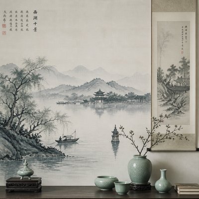 wide landscape with natural scenery — Hangzhou Art Style