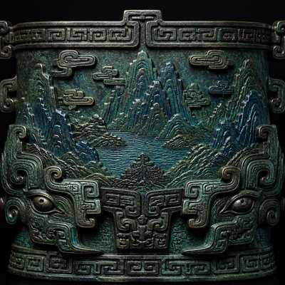Ancient Chinese Bronze Art Style 2